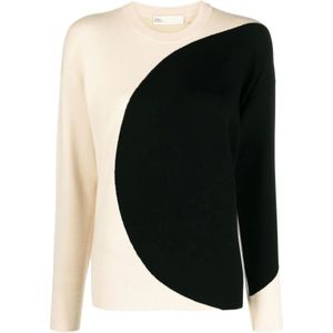 Tory Burch, Dames, Truien, Beige, Maat: S
