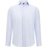 Boggi Milano - Regular Fit - Overhemd - Blauw - Katoenen Twill