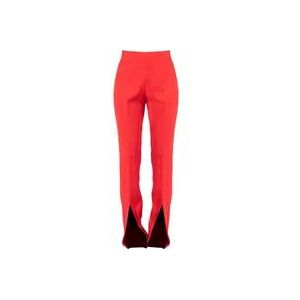 Pinko Elegant Hoge Taille Flare Broek , Red , Dames , Maat: 2XS