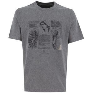 Brunello Cucinelli, Heren, Tops, Grijs, Maat: M