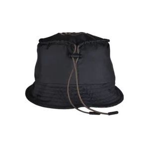 Stijlvolle Fendi Bob Reversible Bobble Hat , Black , Heren , Maat: ONE Size