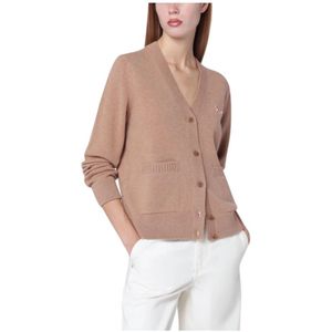 Maison Kitsuné, Dames, Truien, Bruin, Maat: XS Wol,