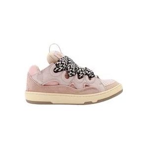 Lanvin Suede en Mesh Sneakers , Pink , Dames , Maat: 36 EU