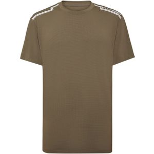 T-shirt - Zwart - Jersey - Ronde Hals - Logoprint - Kwartmouw