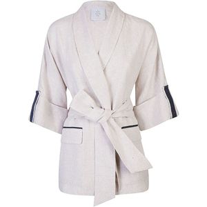 Eleventy, Dames, Blouses & Shirts, Beige, Maat: XS Linnen,