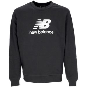New Balance - Logo French Terry Crewneck Sweatshirt - Zwart - Heren