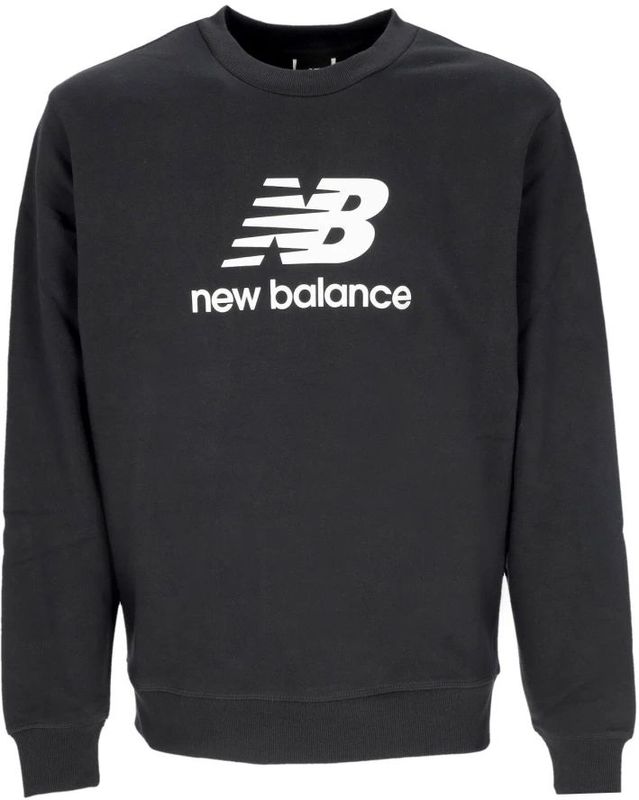 New Balance - Logo French Terry Crewneck Sweatshirt - Zwart - Heren