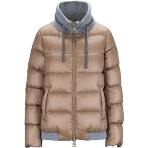 Herno, Dames, Jassen, Beige, Maat: S Polyamide,