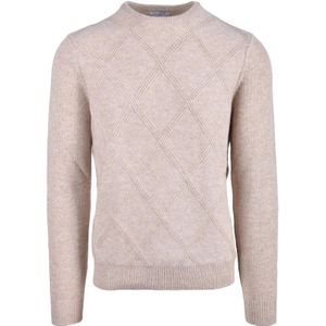 Malo, Heren, Truien, Beige, Maat: L Wol,
