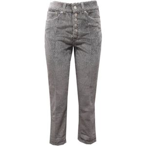 Dondup, Dames, Jeans, Grijs, Maat: W24 Corduroy,
