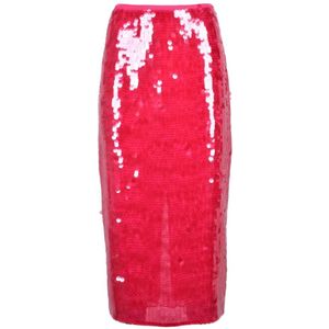 Patrizia Pepe, Dames, Rokken, Roze, Maat: S Poliester,