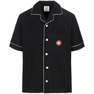 Casablanca, Heren, Overhemden, Zwart, Maat: S Katoen,