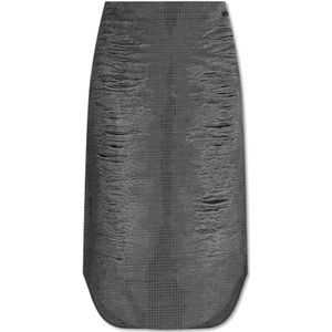 Diesel, Dames, Rokken, Grijs, Maat: 2XS Katoen,