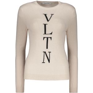 Valentino Garavani, Dames, Truien, Beige, Maat: M Wol,