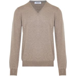 Gran Sasso, Heren, Truien, Beige, Maat: 3XL Wol,
