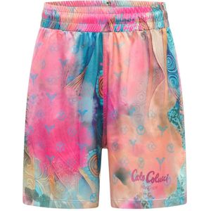 Carlo Colucci - Ornament Gebreide Oversize Shorts - Roze - Leer