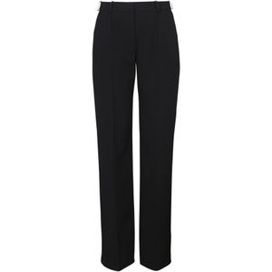 Balmain Op maat gemaakte grain de poudre broek , Black , Dames , Maat: S
