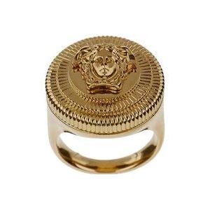 Versace Gouden Medusa Ring , Yellow , Heren , Maat: 58 MM