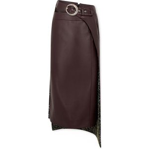 Rabanne, Dames, Rokken, Paars, Maat: XS Leer,