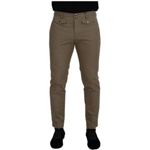 Dolce & Gabbana, Heren, Broeken, Groen, Maat: M Katoen,