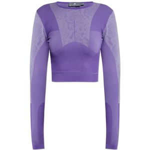 ADIDAS BY STELLA MCCARTNEY - Seamless Yoga - Functioneel Shirt - Lila - Lange Mouw