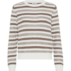 Brunello Cucinelli, Dames, Truien, Beige, Maat: M