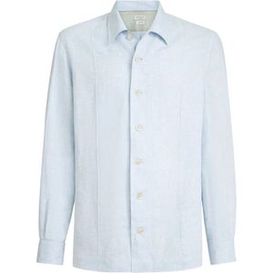 Brunello Cucinelli, Heren, Overhemden, Blauw, Maat: 2XL Katoen,