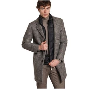 Mason's, Heren, Mantels, Grijs, Maat: S Wol,