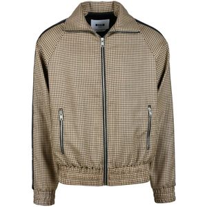 Msgm, Heren, Jassen, Beige, Maat: M Wol,