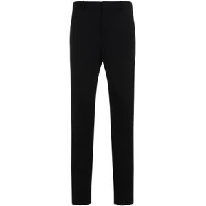 Saint Laurent, Heren, Broeken, Zwart, Maat: L Wol,