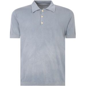 Original Vintage, Heren, Tops, Blauw, Maat: XL Katoen,