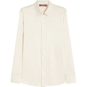 Max Mara, Dames, Blouses & Shirts, Wit, Maat: M Zijde,