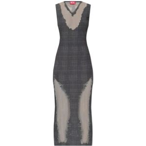 Diesel, Dames, Jurken, Grijs, Maat: XS Katoen,