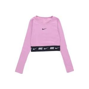 Nike Sportswear Crop Tape Longsleeve Top , Purple , Dames , Maat: M