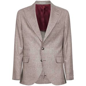 Brunello Cucinelli, Heren, Jassen, Bruin, Maat: M Zijde,