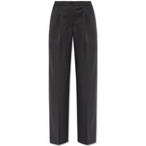 Samsøe Samsøe, Dames, Broeken, Grijs, Maat: XS Wol,