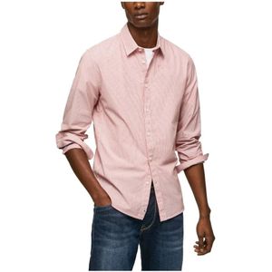 Pepe Jeans, Heren, Overhemden, Rood, Maat: S Katoen,