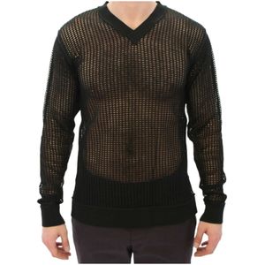 Dolce & Gabbana - MainLine BlackLabel - V-Neck Perforated Sweater - Donkergroen