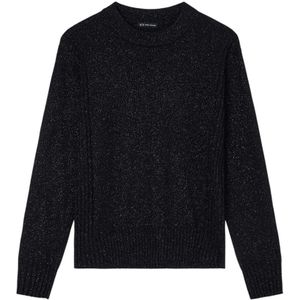 Armani Exchange, Dames, Truien, Zwart, Maat: XL Wol,