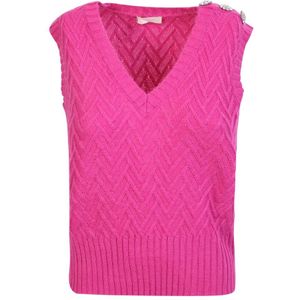 Liu Jo, Dames, Truien, Roze, Maat: XS Wol,