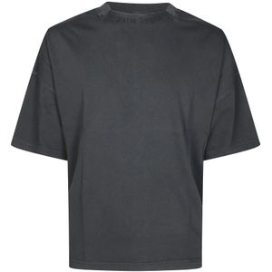 Palm Angels, Heren, Tops, Zwart, Maat: S Katoen,