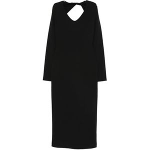 Emporio Armani, Dames, Jurken, Zwart, Maat: M Zijde,
