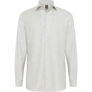 Boggi Milano, Heren, Overhemden, Grijs, Maat: S Katoen,