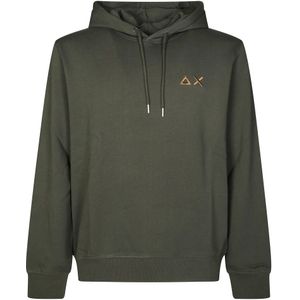 Sun68, Heren, Sweatshirts & Hoodies, Groen, Maat: M Katoen,