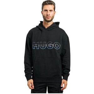 HUGO - Blue Sweatshirt Nogudi - Zwart - Met Capuchon - Kangoeroezak