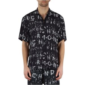 John Richmond, Heren, Overhemden, Zwart, Maat: S