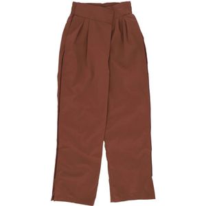 Nike - Broeken - Bruin - Heren - Waterafstotende Nylon - Asymmetrische Taille