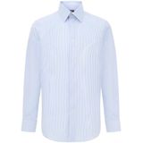 Boggi Milano - Overhemd - Lichtblauw - Katoen - Gestreept