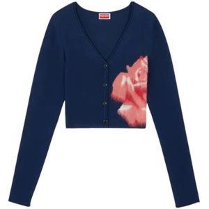Kenzo, Dames, Truien, Blauw, Maat: XS Katoen,