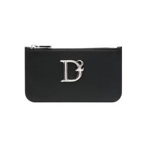 Dsquared2 Elegante Clutch Tas , Black , Dames , Maat: ONE Size